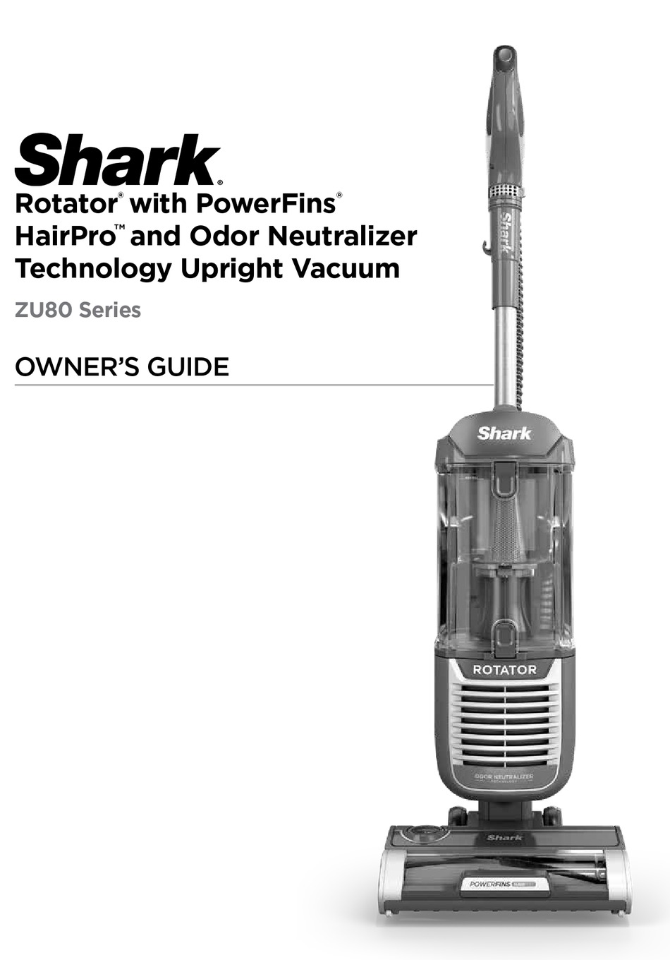 SHARK ROTATOR ZU80 OWNER'S MANUAL Pdf Download ManualsLib