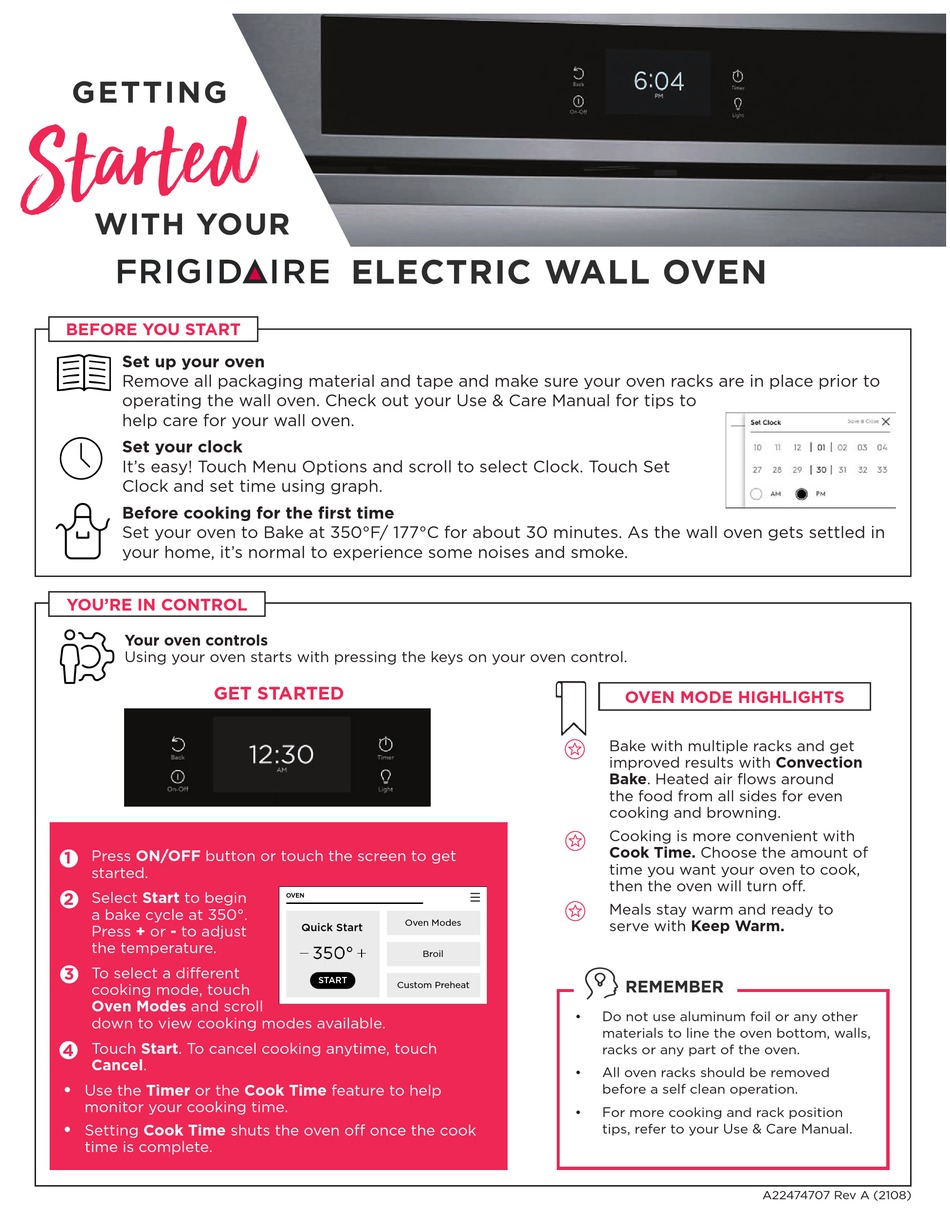 FRIGIDAIRE FCWS3027AW GETTING STARTED Pdf Download ManualsLib