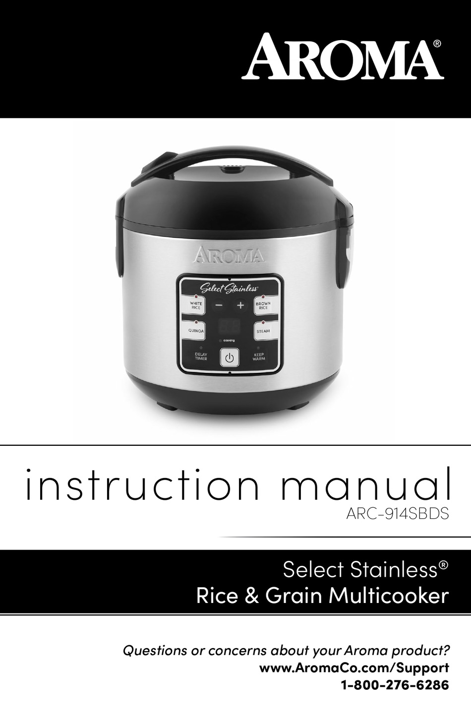 AROMA SELECT STAINLESS ARC914SBDS INSTRUCTION MANUAL Pdf Download