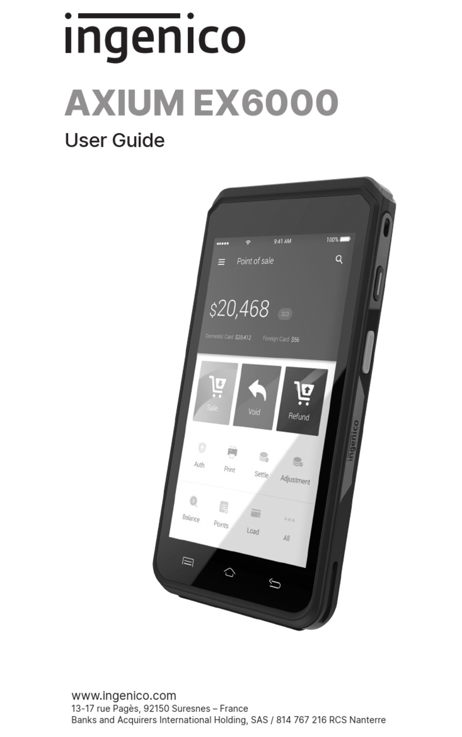 INGENICO AXIUM EX6000 USER MANUAL Pdf Download ManualsLib