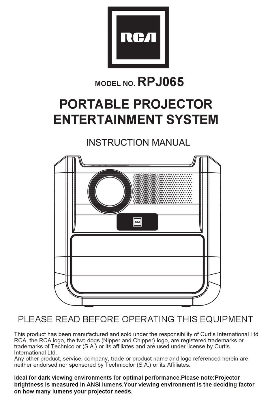 rca portable projector rpj065