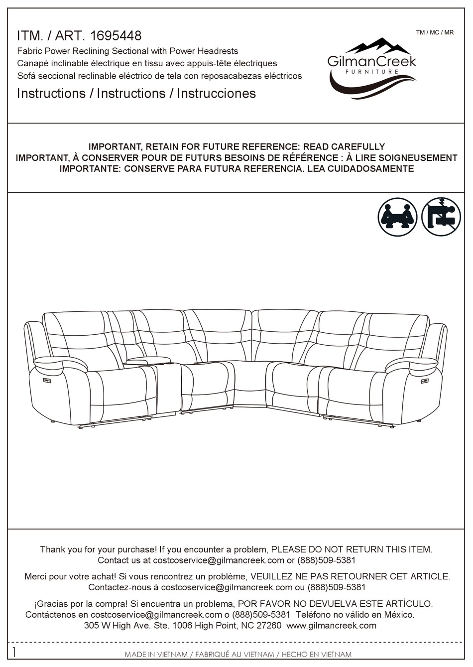 GILMAN CREEK 1695448 INSTRUCTIONS MANUAL Pdf Download ManualsLib