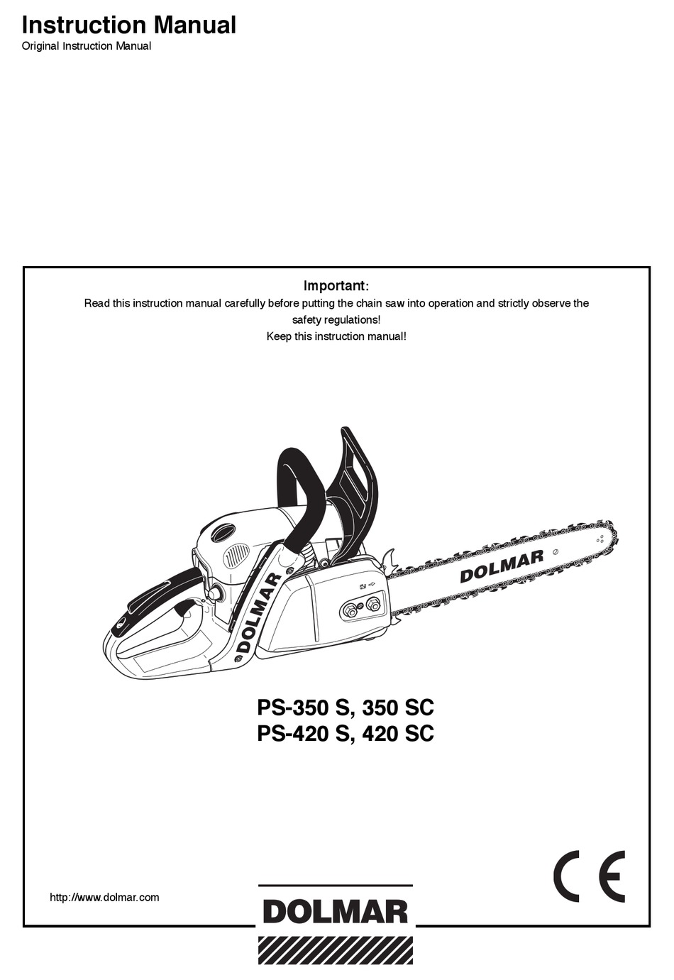 DOLMAR PS-350 S INSTRUCTION MANUAL Pdf Download | ManualsLib