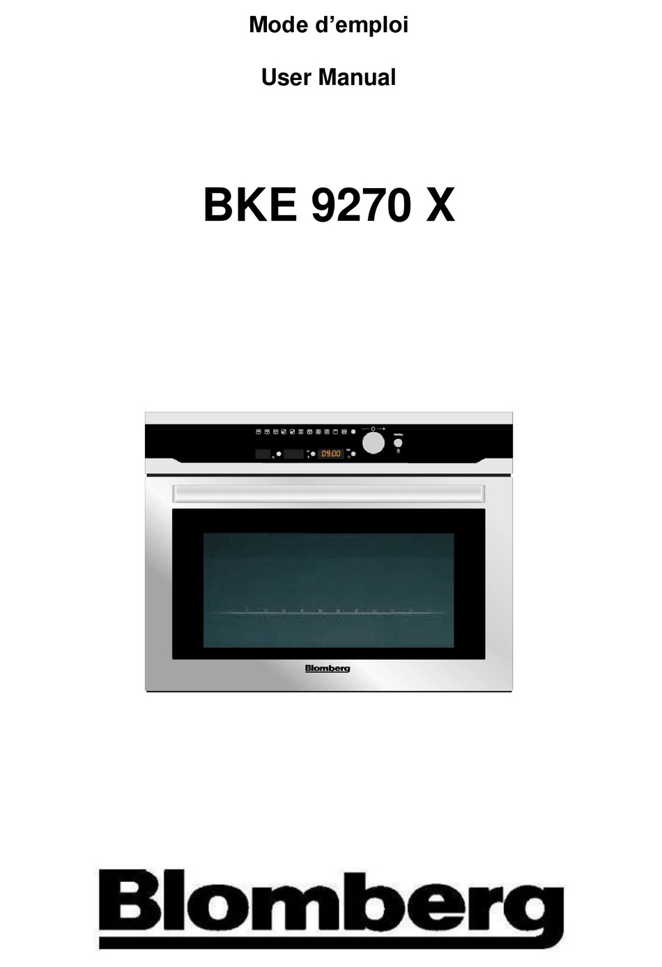 BLOMBERG BKE 9270 X USER MANUAL Pdf Download ManualsLib