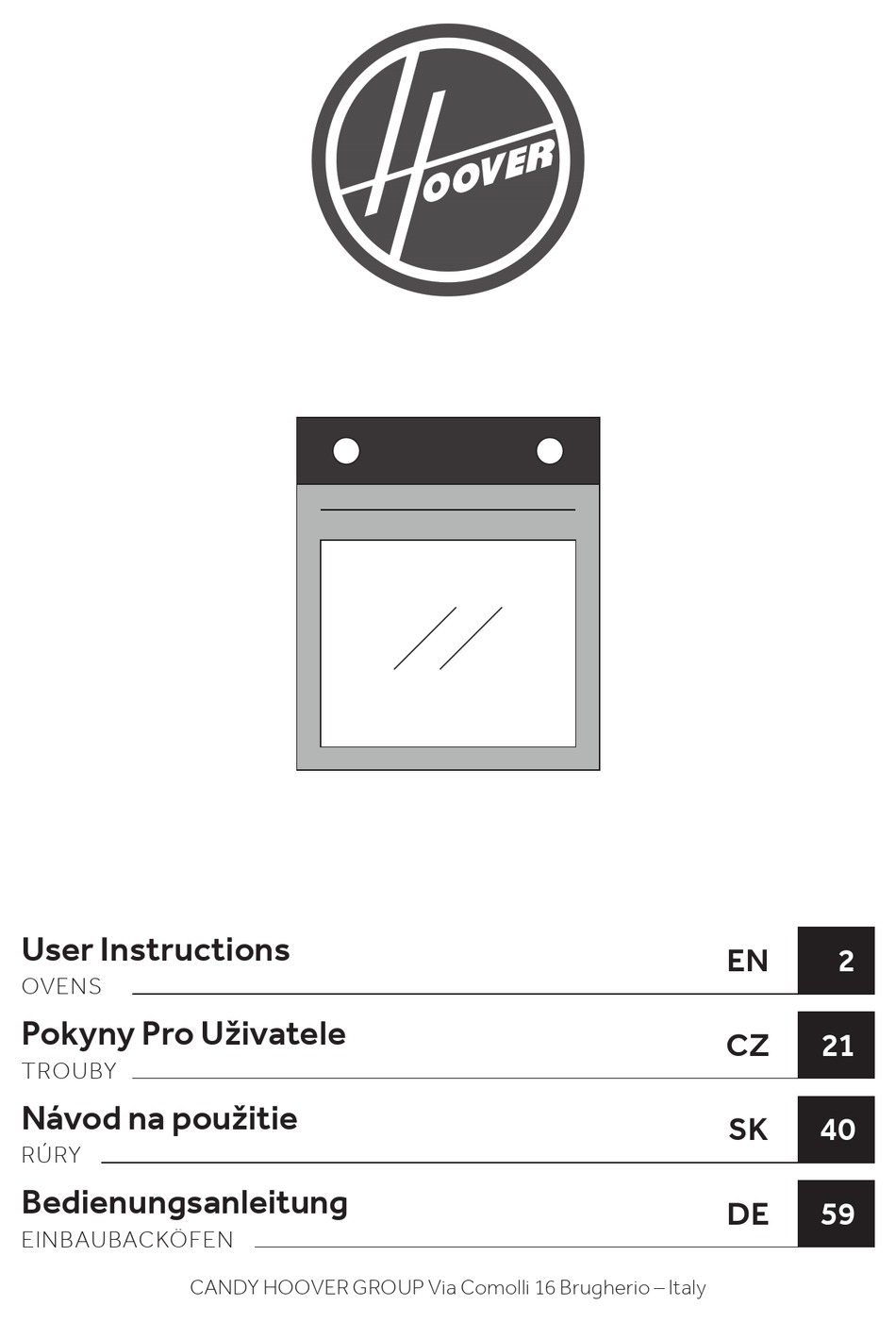HOOVER HOVEN 500 HOC5S3478WFS USER INSTRUCTIONS Pdf Download ManualsLib