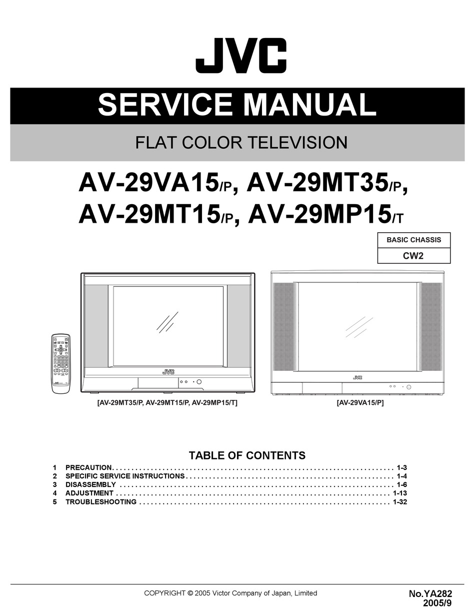 JVC AV-29VA15 SERVICE MANUAL Pdf Download | ManualsLib