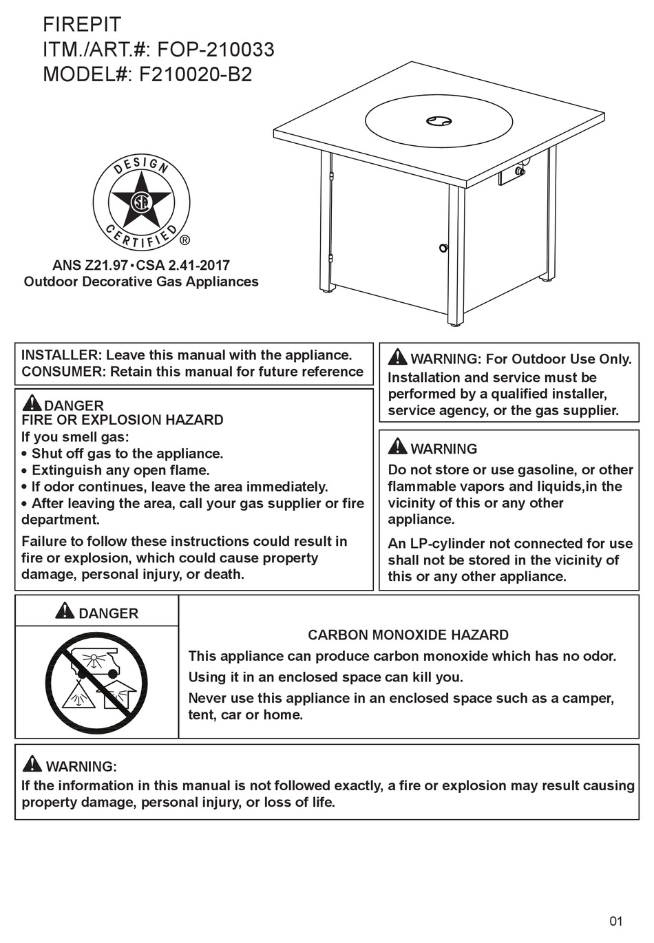 HOME DEPOT F210020-B2 MANUAL Pdf Download | ManualsLib