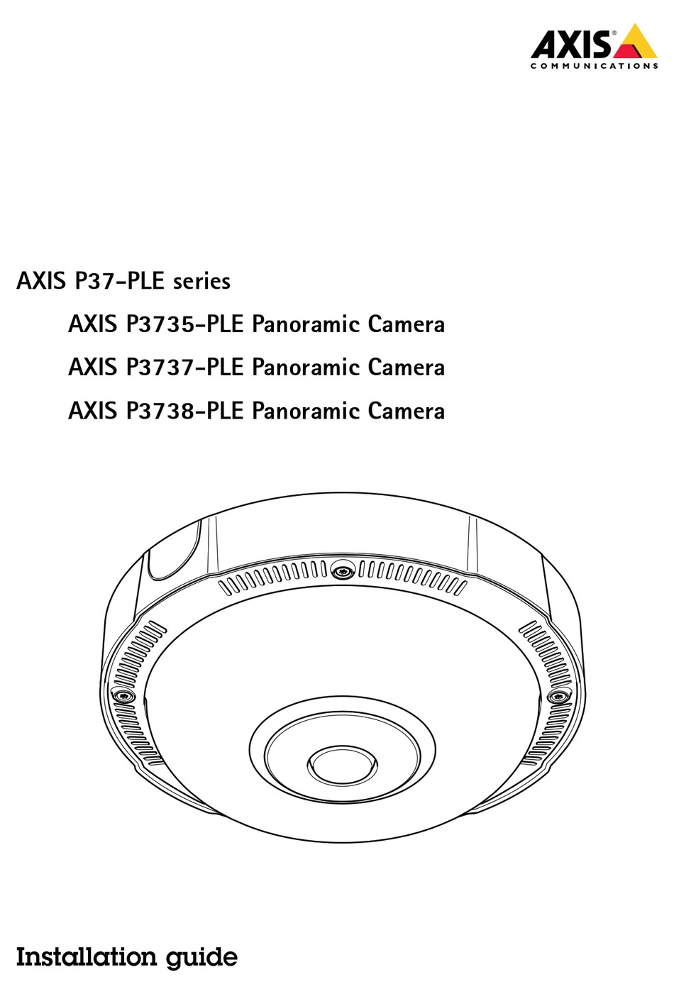 AXIS P3737-PLE INSTALLATION MANUAL Pdf Download | ManualsLib