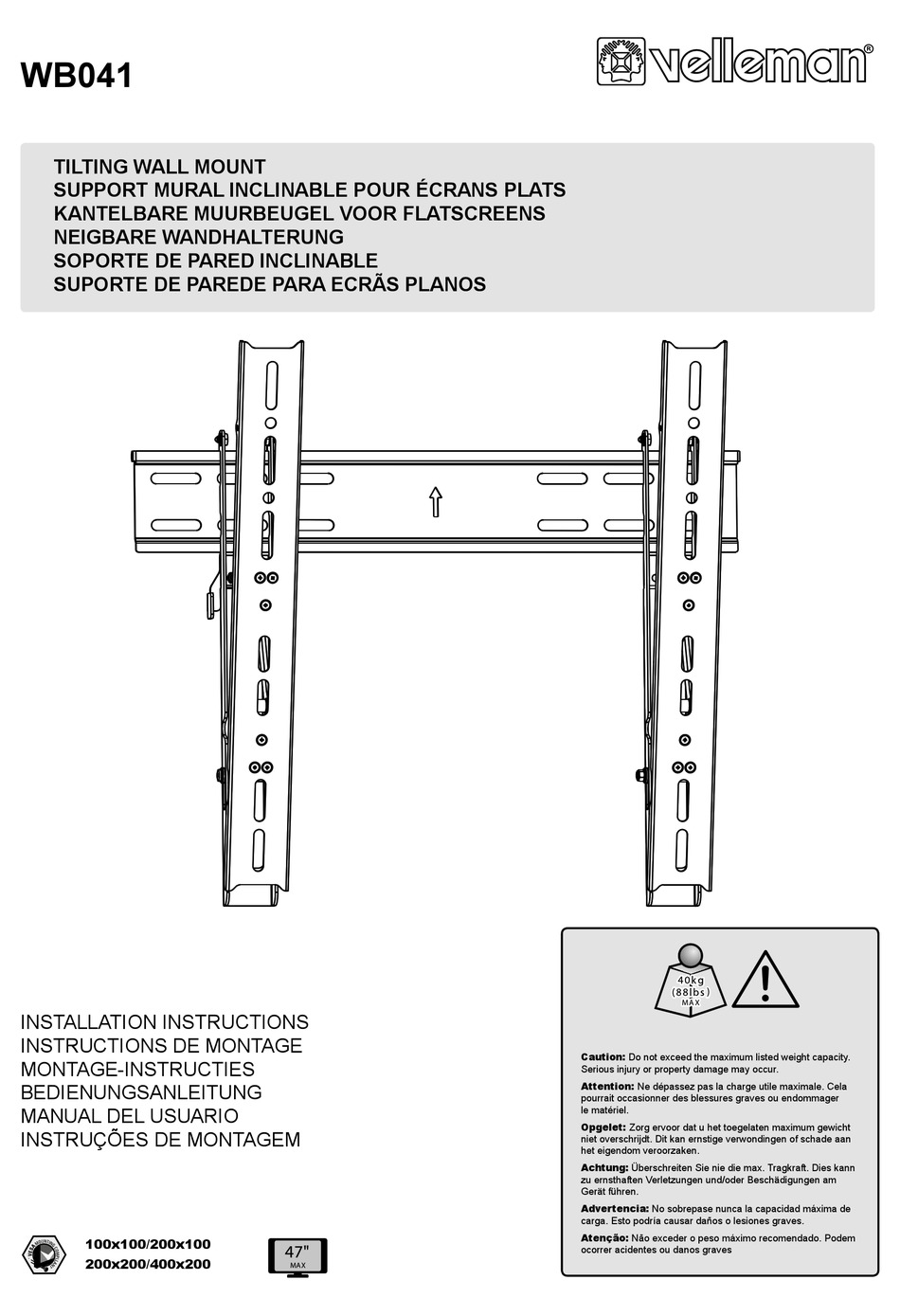 VELLEMAN WB041 INSTALLATION INSTRUCTIONS MANUAL Pdf Download ManualsLib
