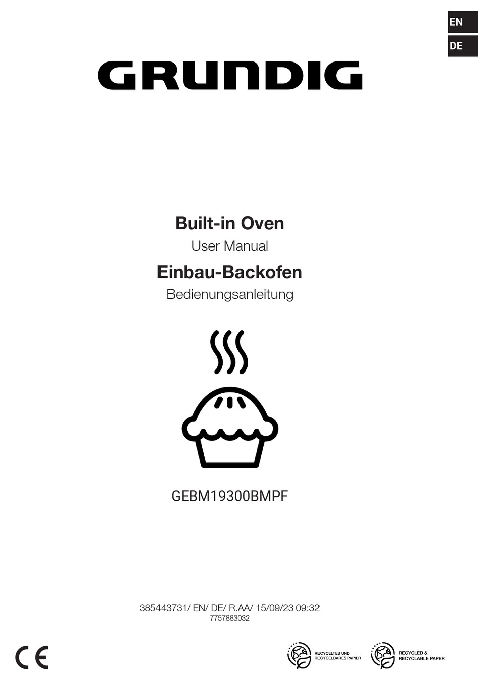 GRUNDIG GEBM19300BMPF USER MANUAL Pdf Download | ManualsLib