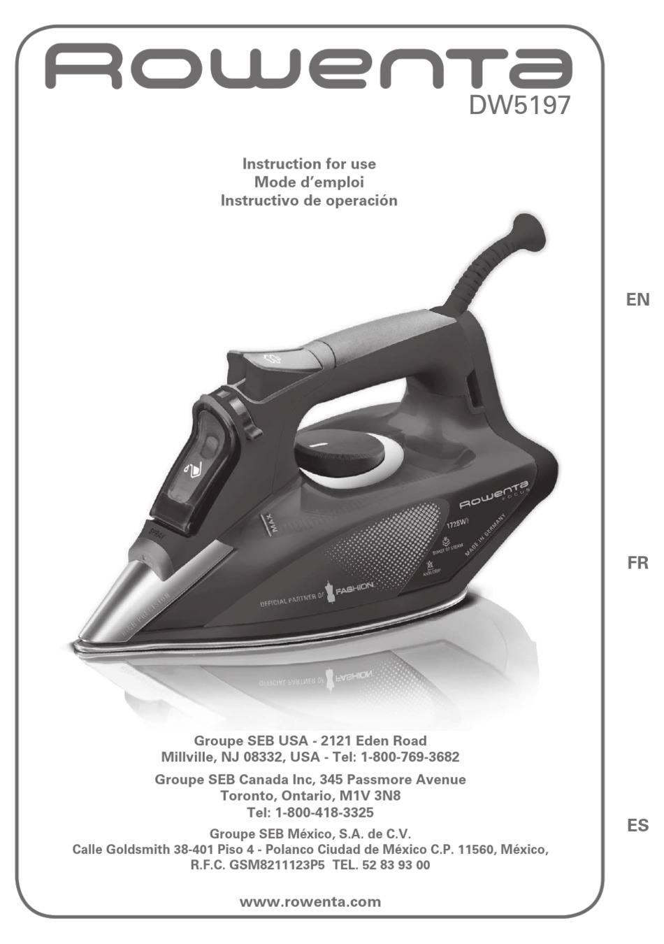 ROWENTA DW5197 INSTRUCTIONS FOR USE MANUAL Pdf Download ManualsLib