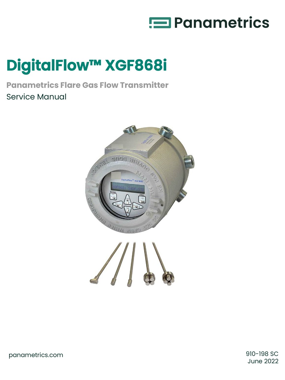 PANAMETRICS DIGITALFLOW XGF868I SERVICE MANUAL Pdf Download | ManualsLib