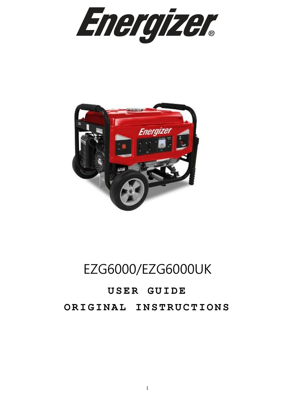 ENERGIZER EZG6000 USER MANUAL Pdf Download ManualsLib