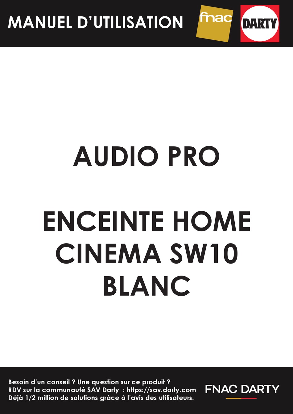 AUDIO PRO SW10 USER MANUAL Pdf Download | ManualsLib