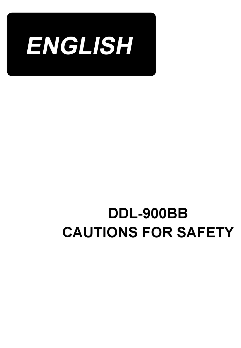 JUKI DDL900BB CAUTIONS FOR SAFETY Pdf Download ManualsLib