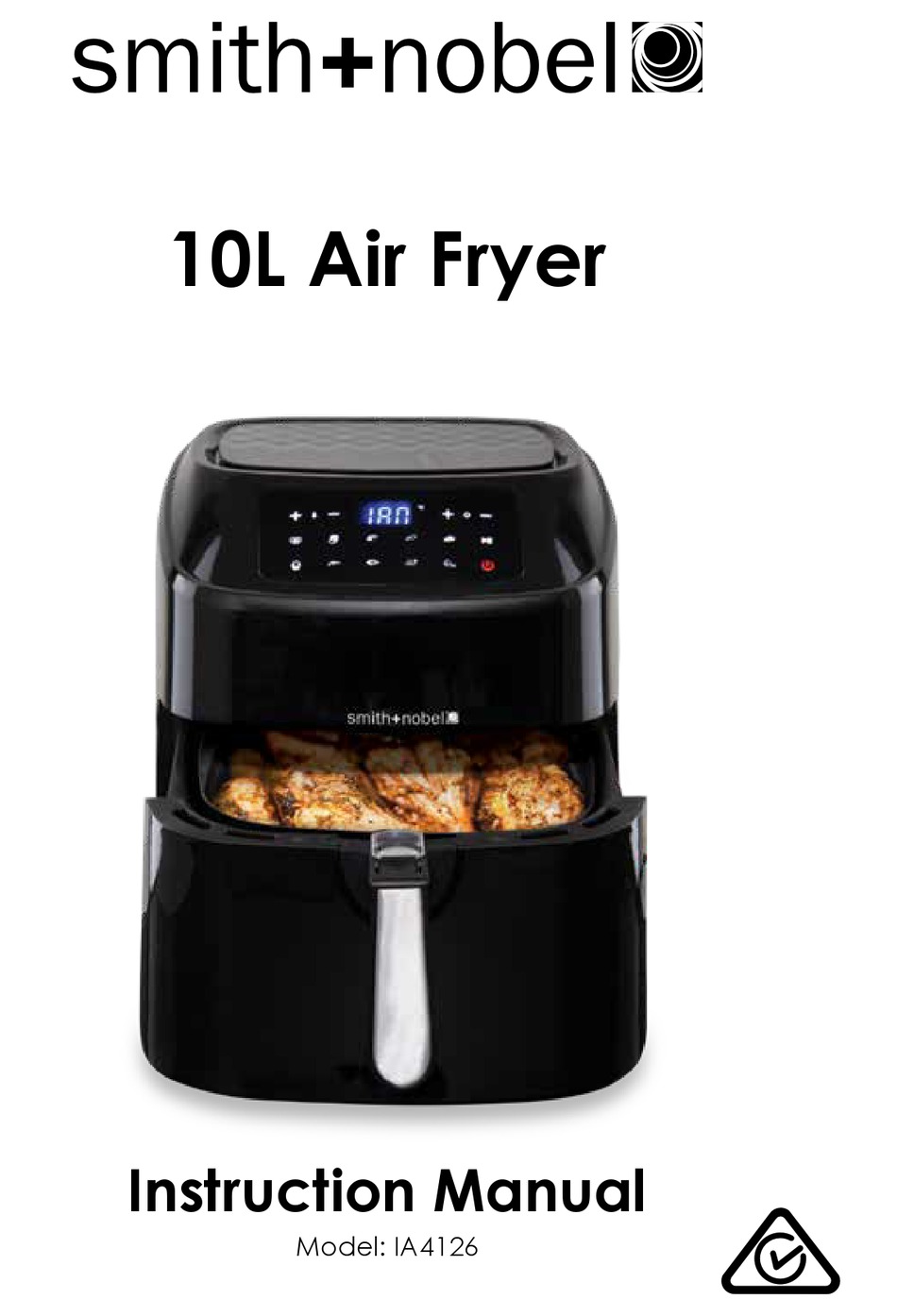 Smith & Nobel XL Air Fryer Stainless Steel/Black IA4126A