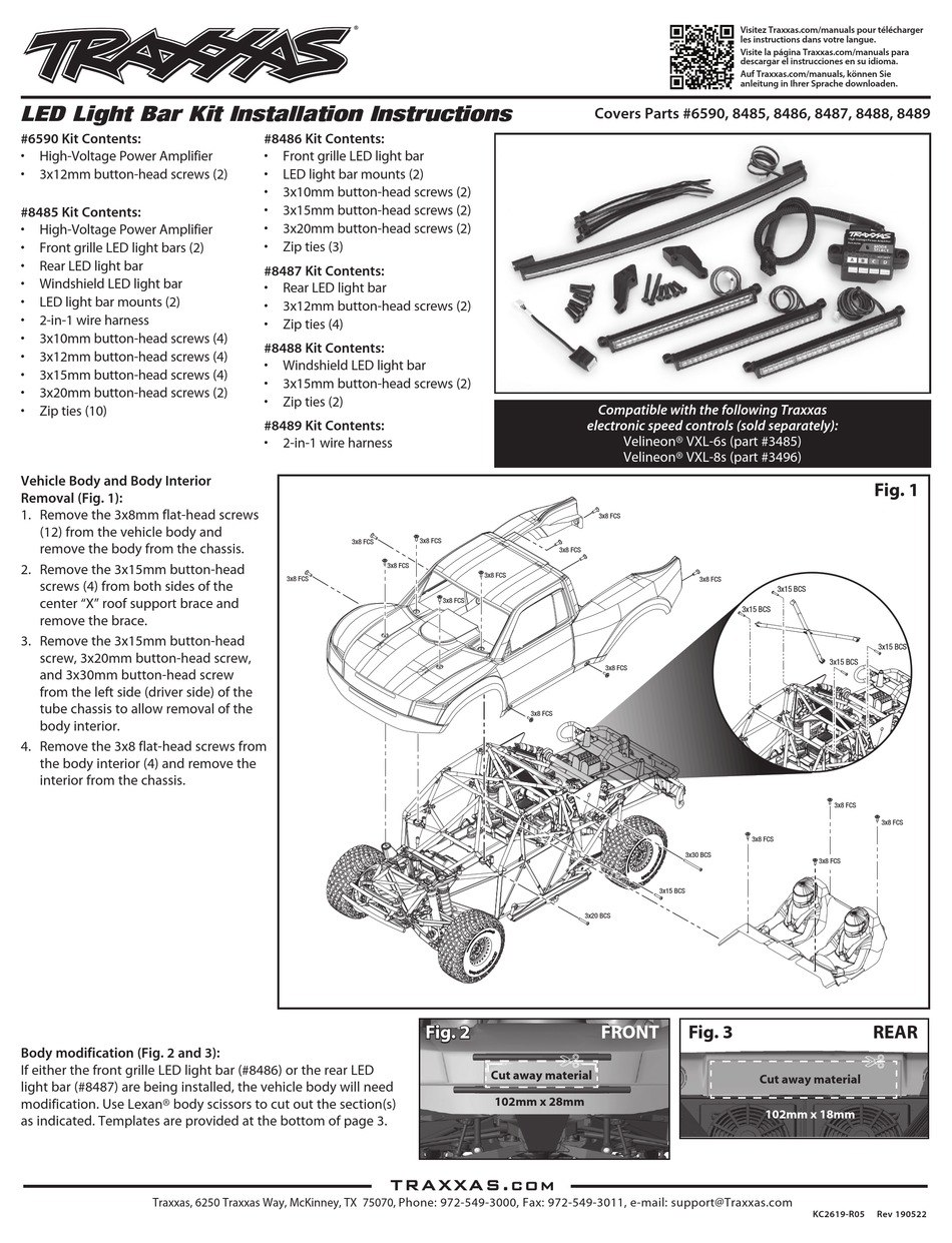 TRAXXAS 8485 INSTALLATION INSTRUCTIONS Pdf Download ManualsLib
