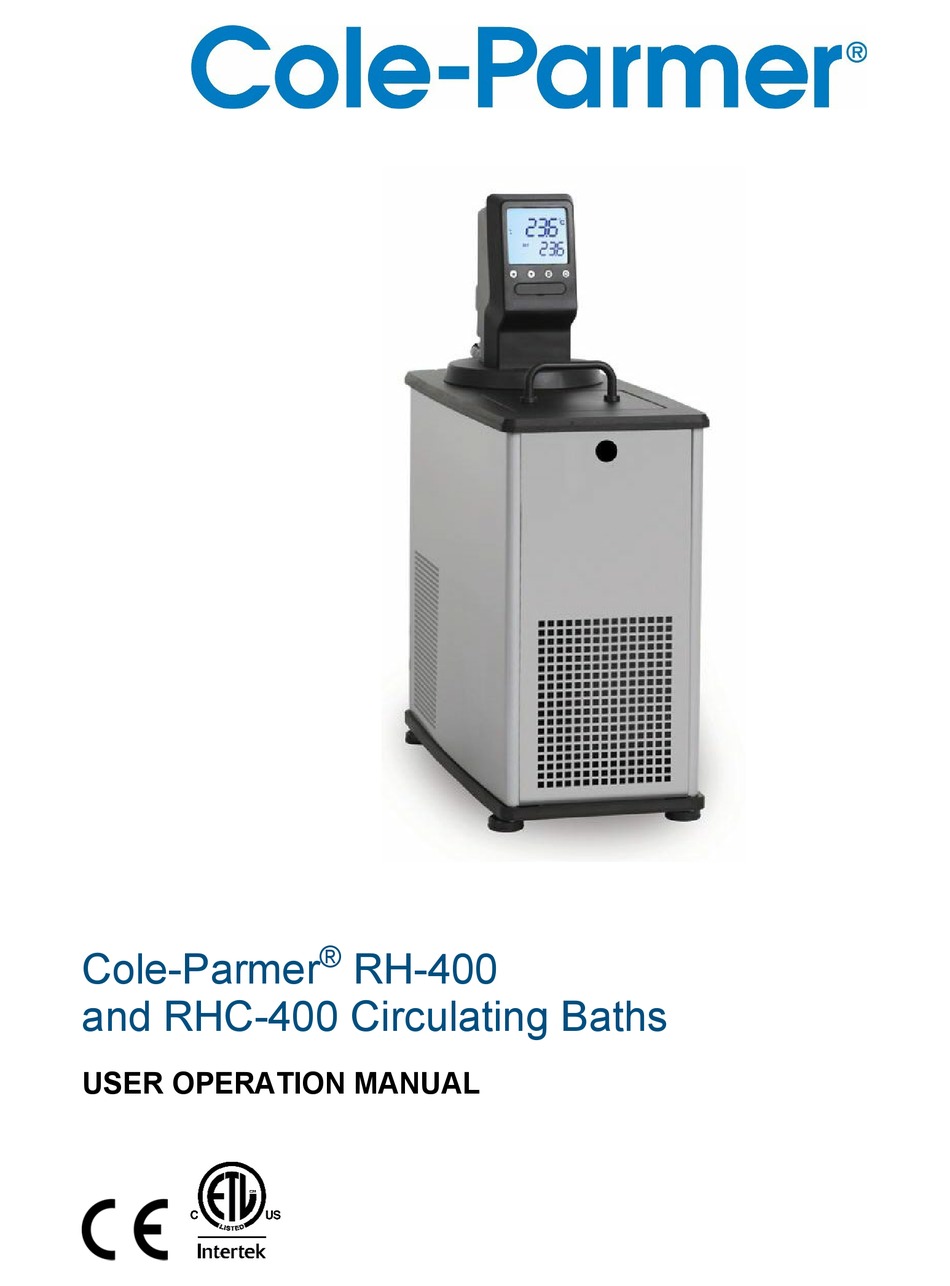 COLE PARMER RHC400 USER'S OPERATION MANUAL Pdf Download ManualsLib