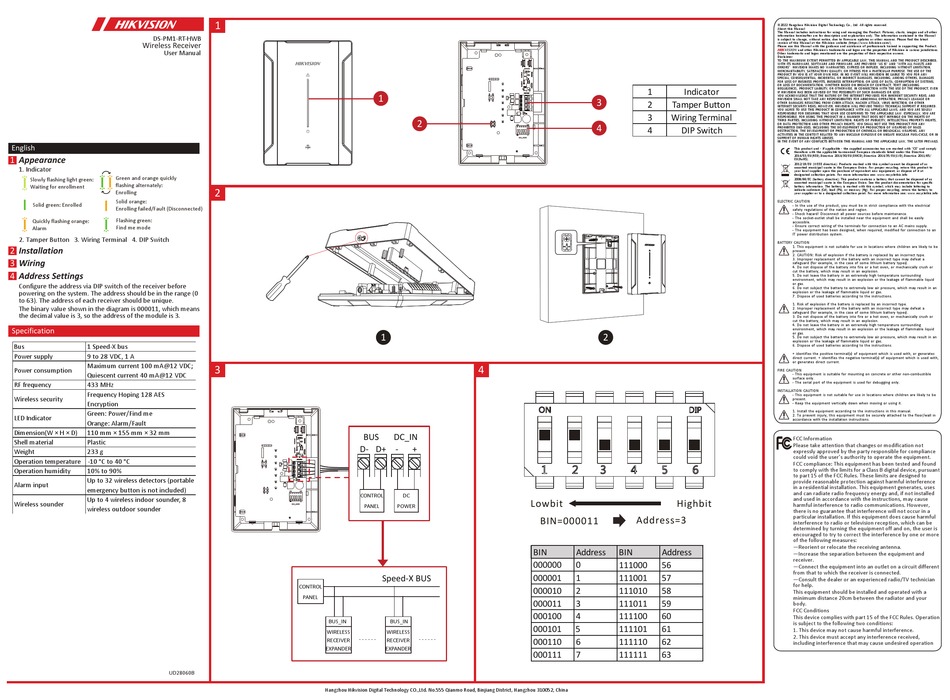 HIKVISION DS-PM1-RT-HWB USER MANUAL Pdf Download | ManualsLib