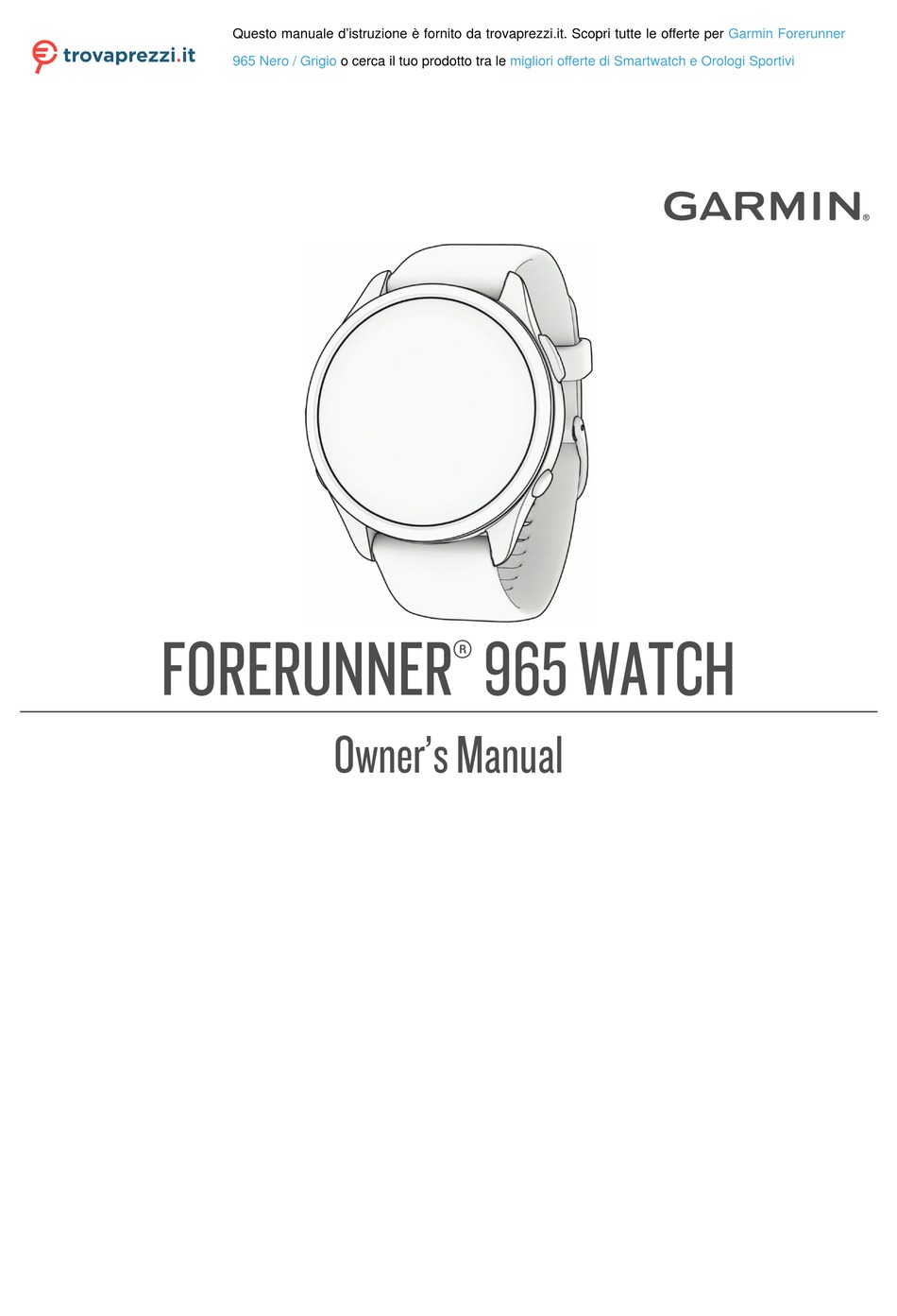 Forerunner 965 Watch Owner's Manual - Overview