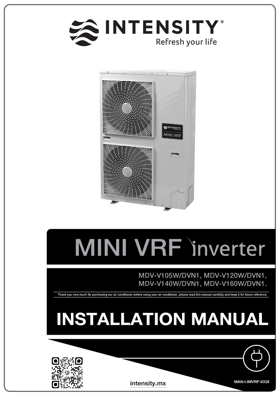 INTENSITY MINI VRF MDVV120W/DVN1 INSTALLATION MANUAL Pdf Download