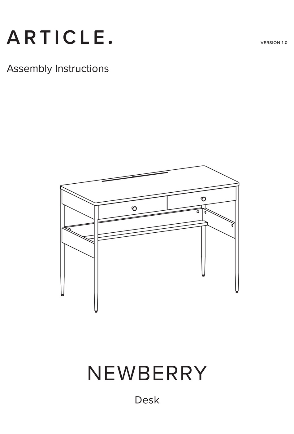 ARTICLE NEWBERRY ASSEMBLY INSTRUCTIONS MANUAL Pdf Download ManualsLib