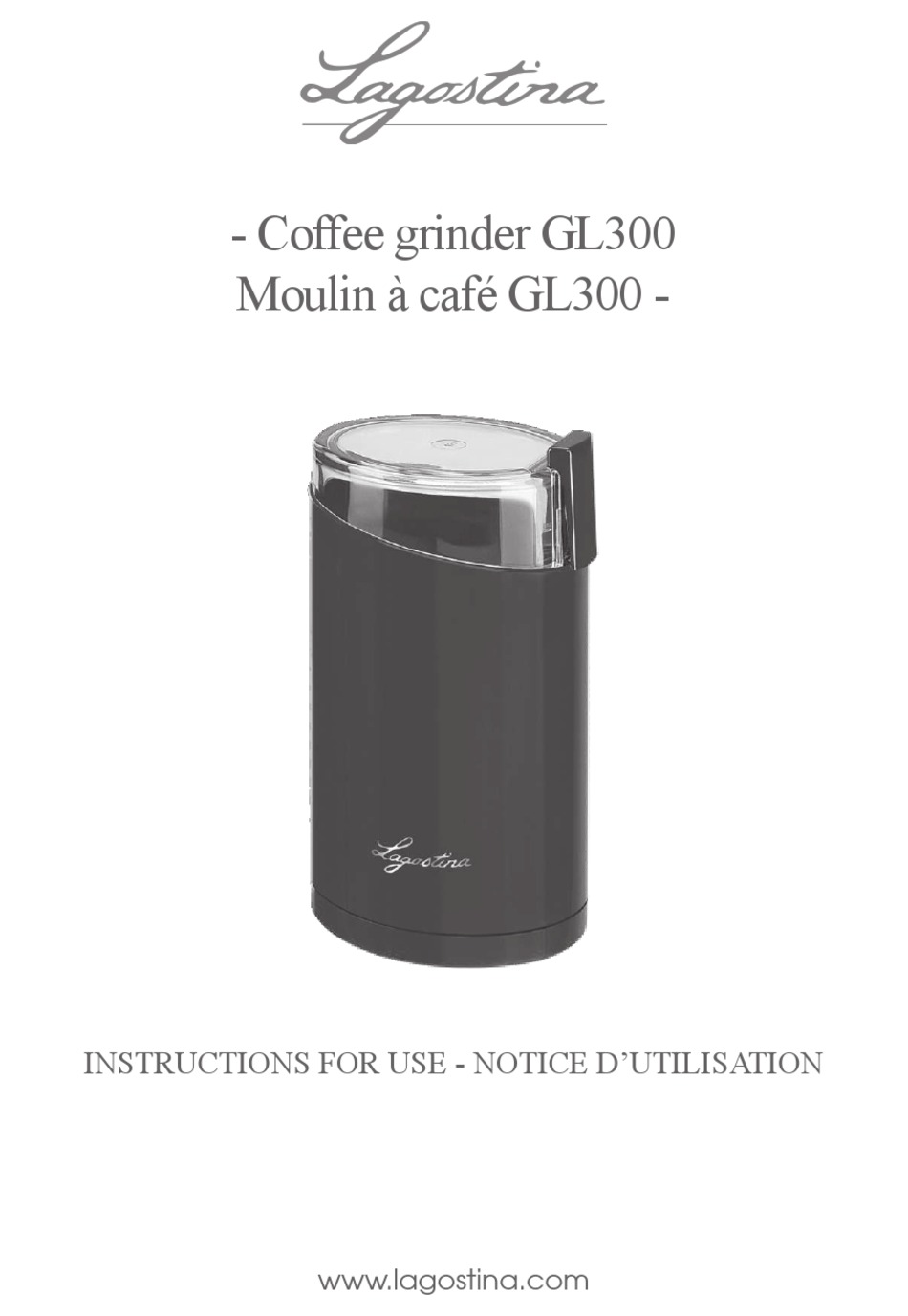 LAGOSTINA GL300 INSTRUCTIONS FOR USE MANUAL Pdf Download ManualsLib