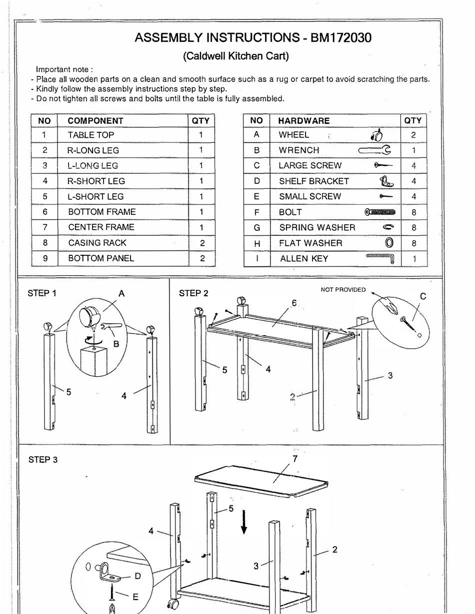 LOWES BM172030 ASSEMBLY INSTRUCTIONS Pdf Download ManualsLib