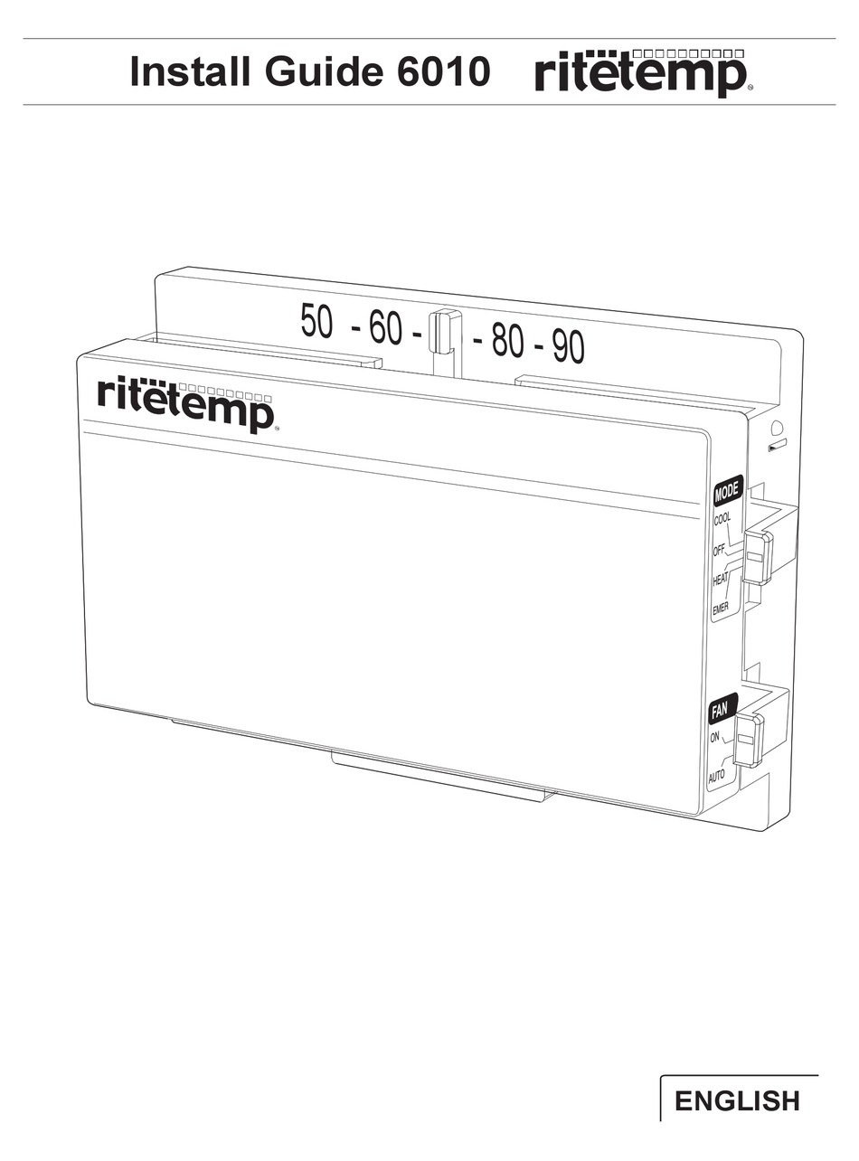 RITETEMP 6010 INSTALL MANUAL Pdf Download ManualsLib