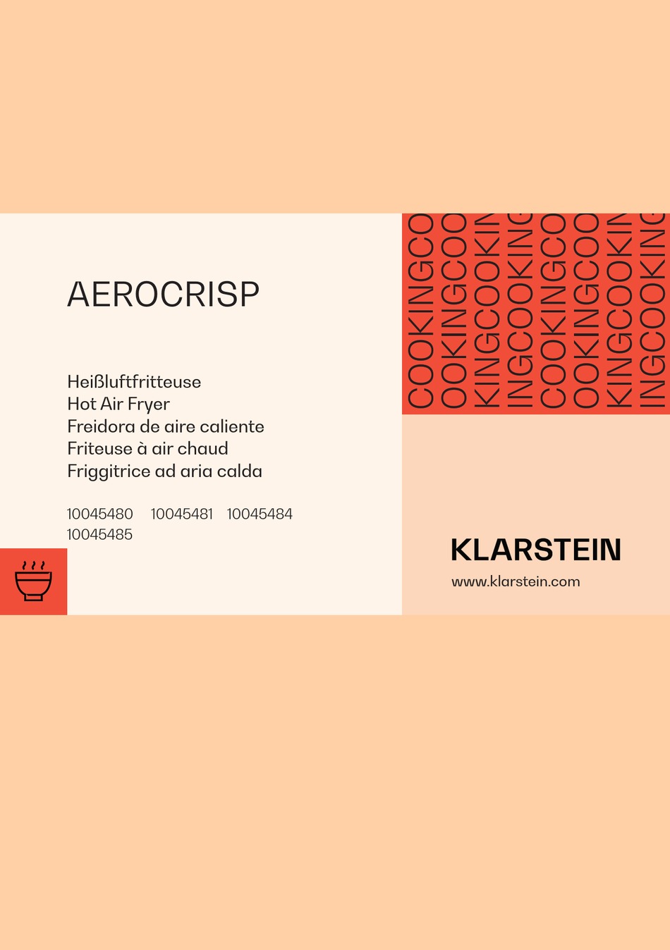 Klarstein AeroCrisp 9 Digital, Friggitrice ad aria calda