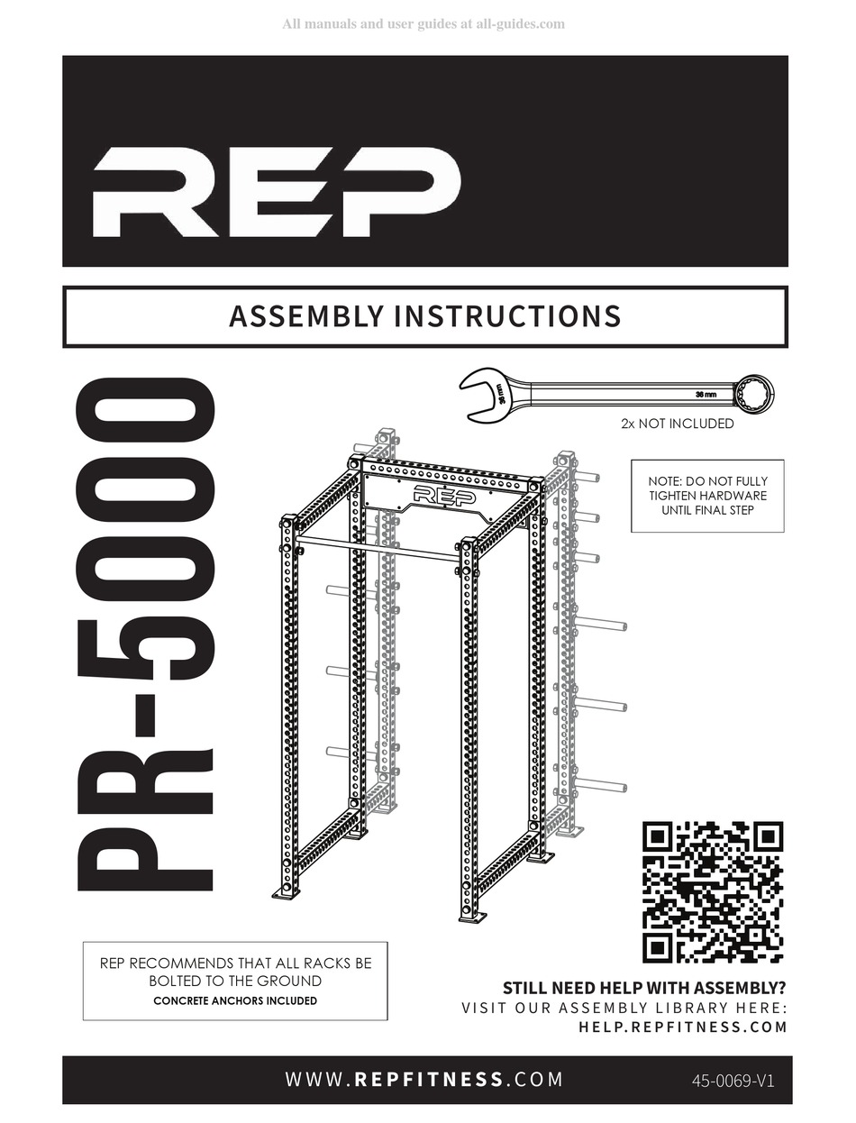 REP PR5000 ASSEMBLY INSTRUCTIONS MANUAL Pdf Download ManualsLib