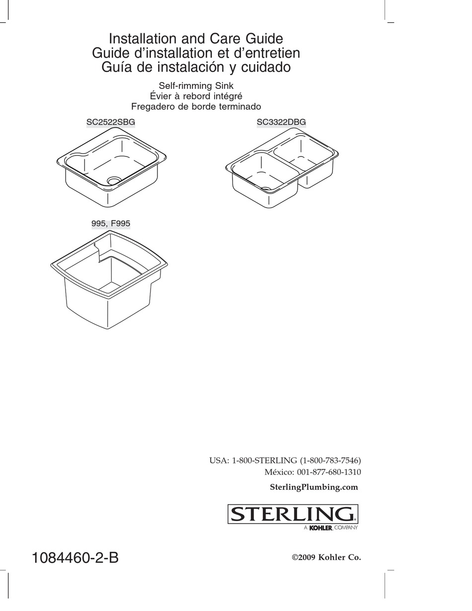 KOHLER SC3322DBG INSTALLATION AND CARE MANUAL Pdf Download ManualsLib