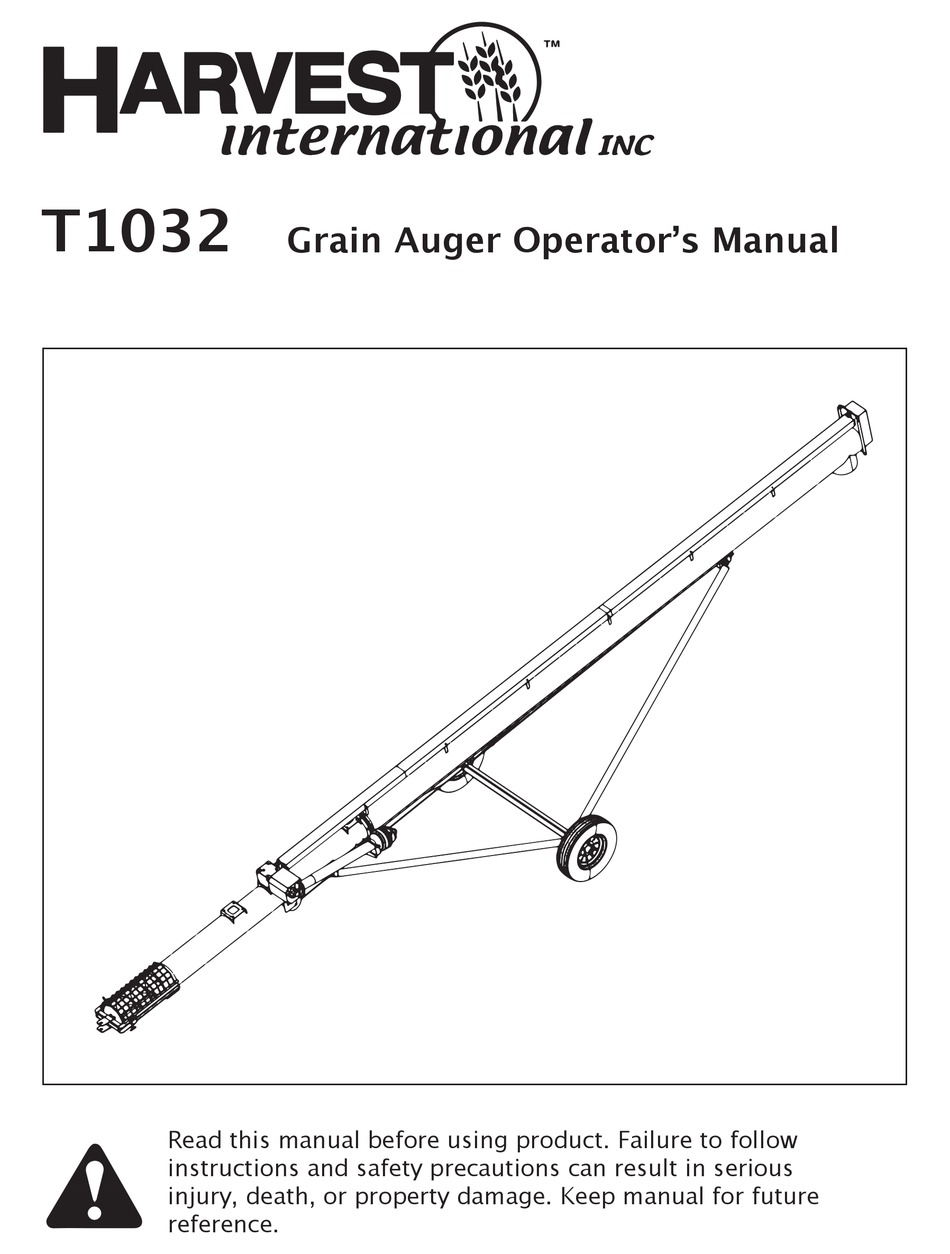 HARVEST T1032 OPERATOR'S MANUAL Pdf Download ManualsLib