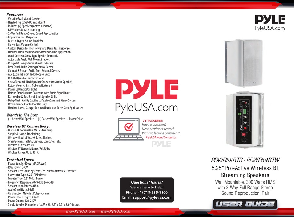 PYLE PDWR59BTB USER MANUAL Pdf Download | ManualsLib