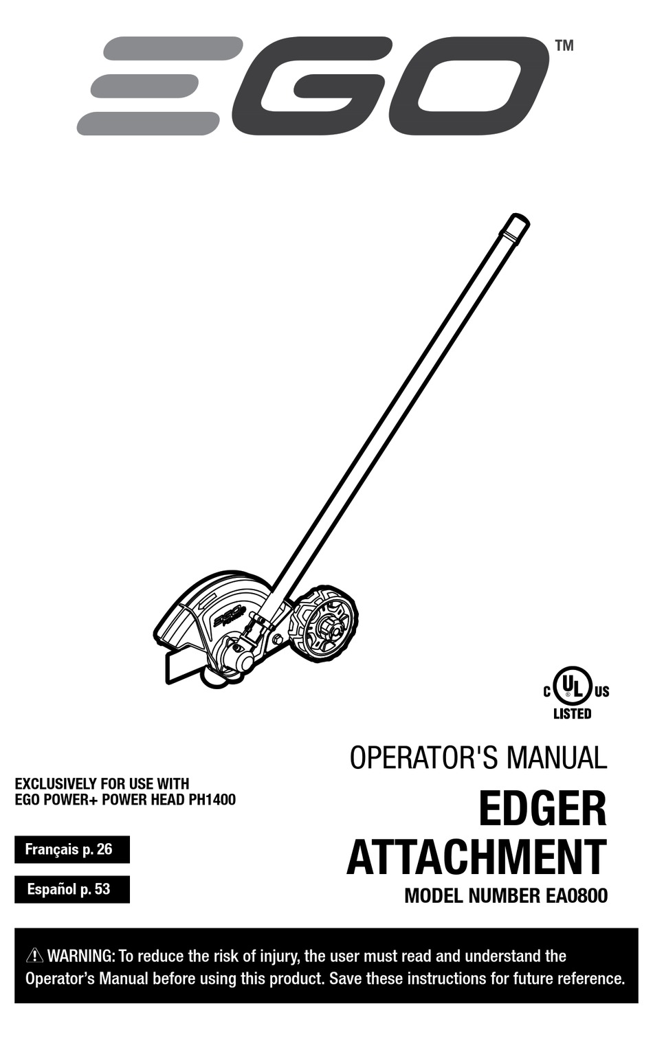 EGO ME0801 OPERATOR'S MANUAL Pdf Download | ManualsLib