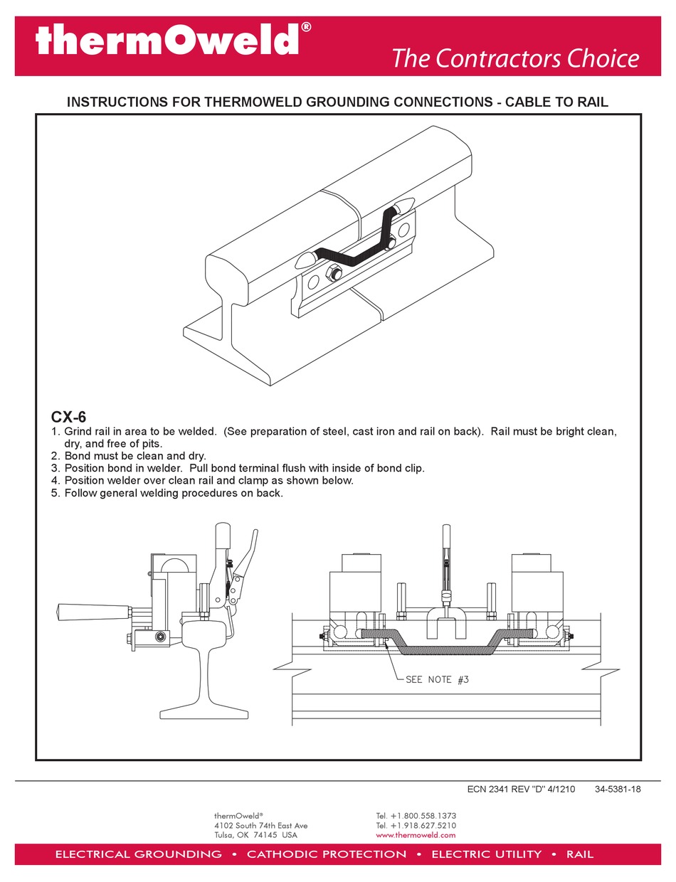 THERMOWELD CX6 INSTRUCTIONS Pdf Download ManualsLib