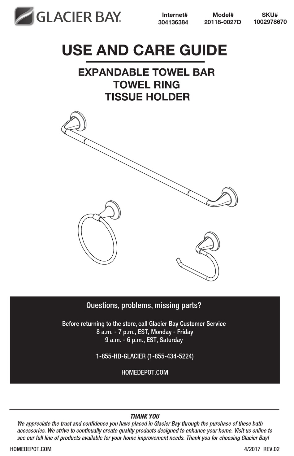 GLACIER BAY 201180027D USE AND CARE MANUAL Pdf Download ManualsLib