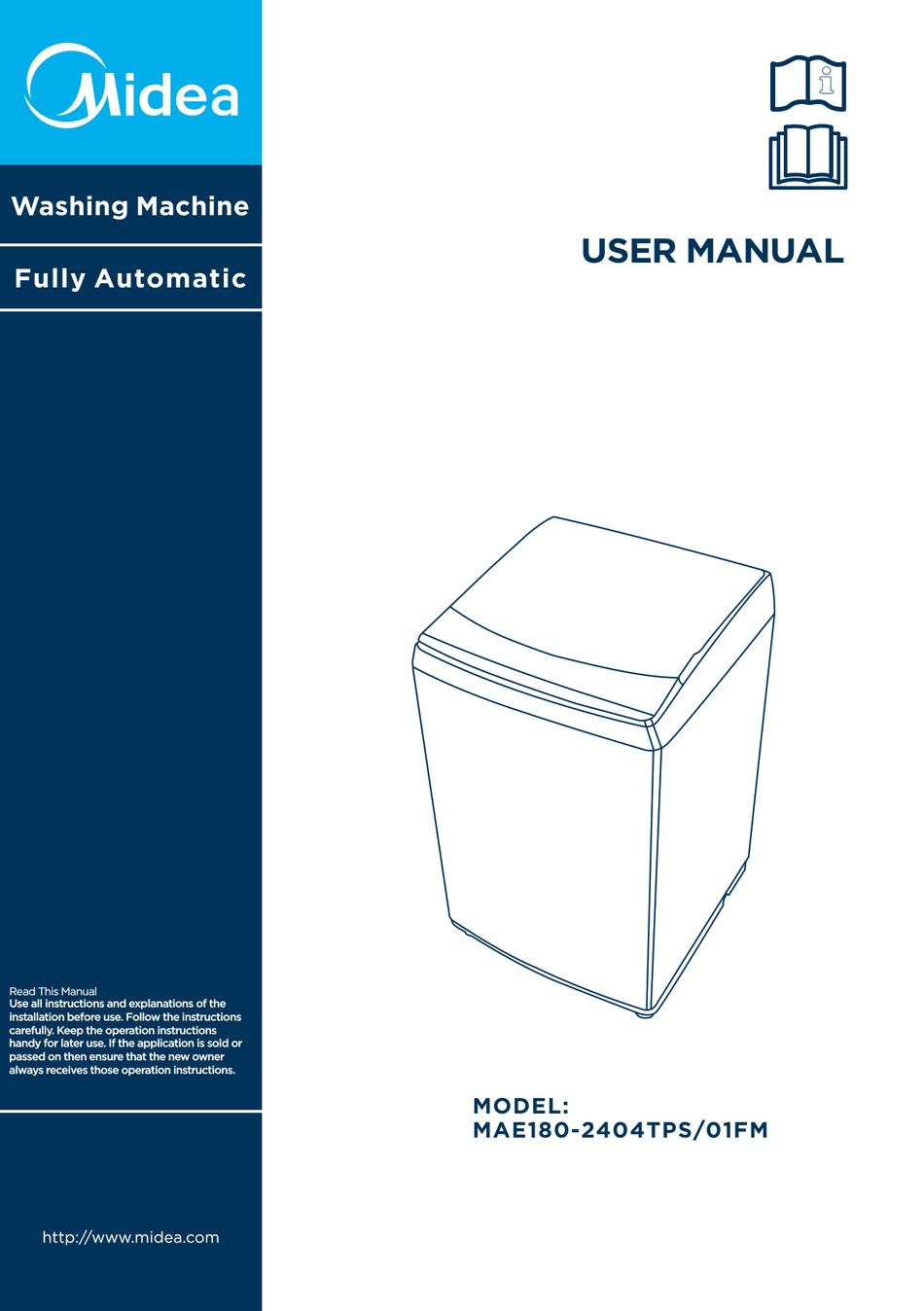 MIDEA MAE180-2404TPS/01FM USER MANUAL Pdf Download | ManualsLib