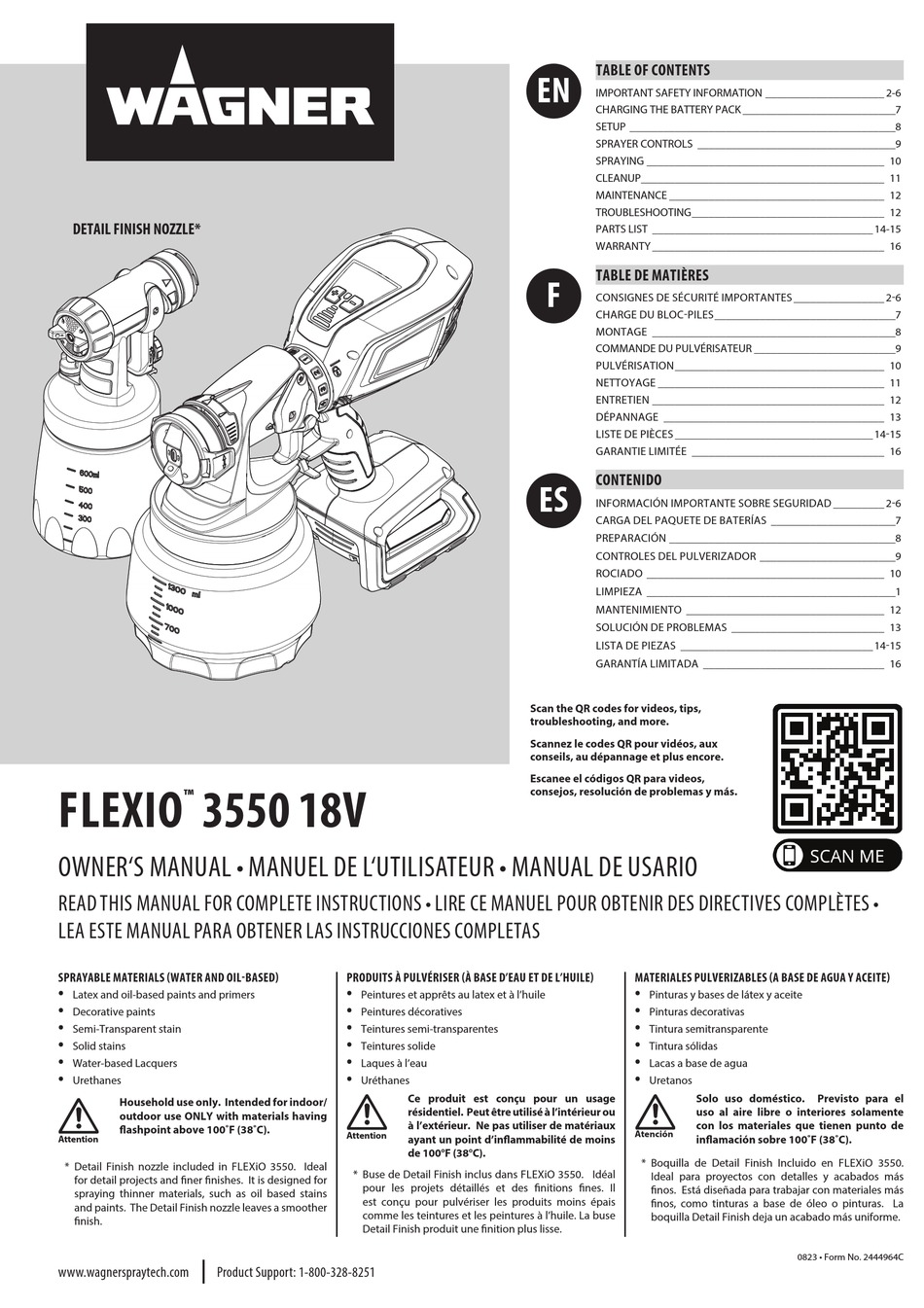 WAGNER FLEXIO 3550 18V OWNER