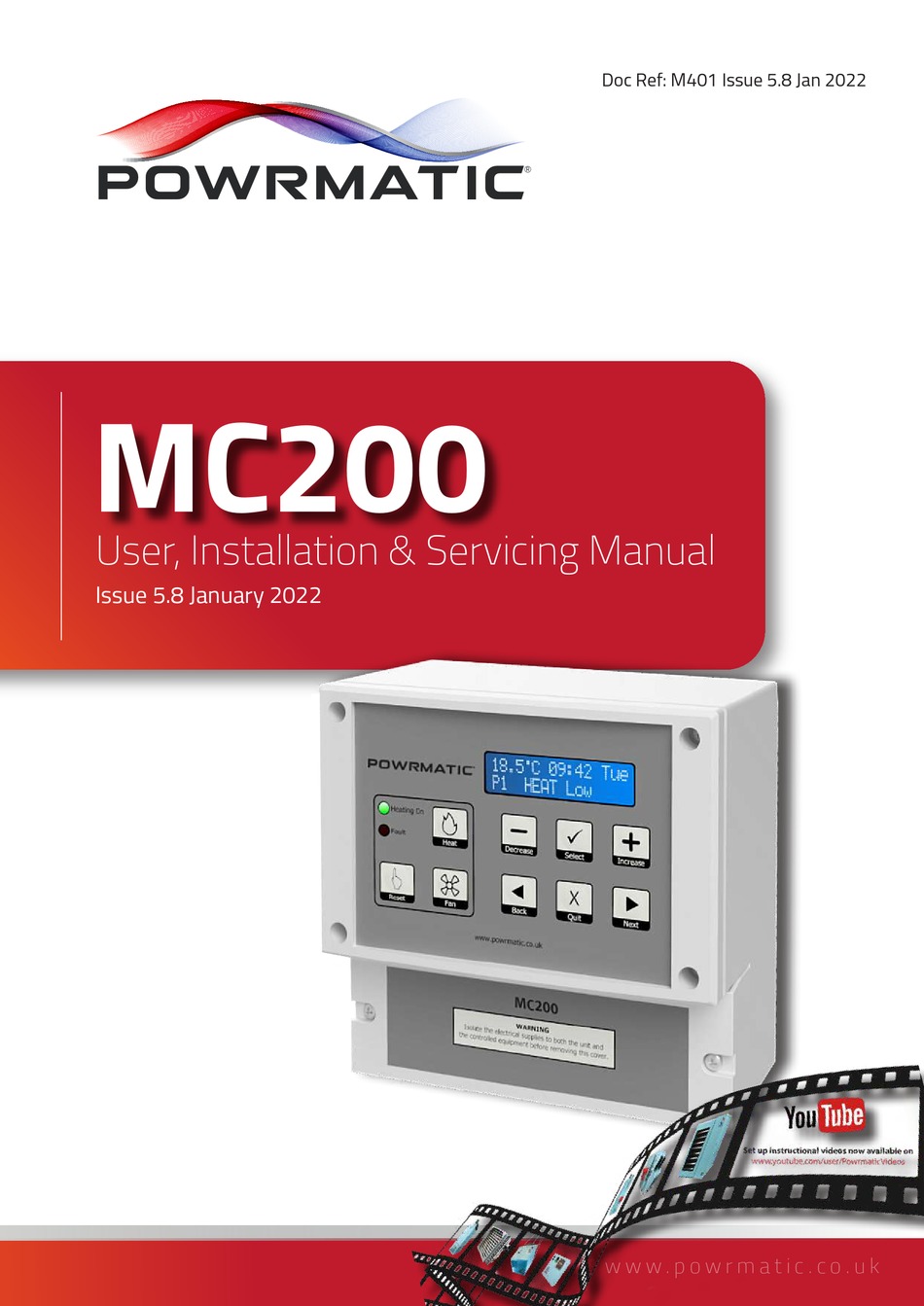 POWRMATIC MC200 USER, INSTALLATION & SERVICING MANUAL Pdf Download