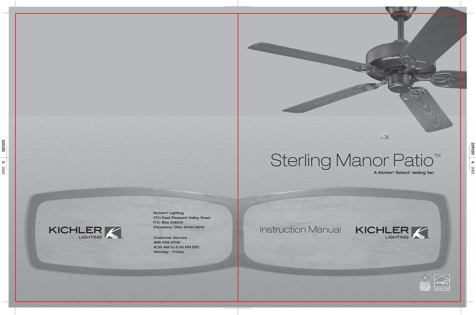 KICHLER LIGHTING STERLING MANOR PATIO INSTRUCTION MANUAL Pdf Download