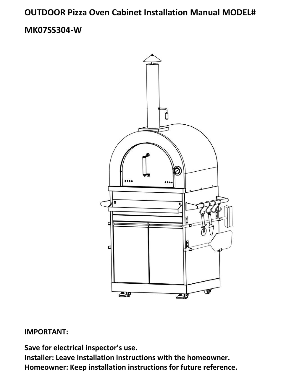 THOR KITCHEN MK07SS304W INSTALLATION MANUAL Pdf Download ManualsLib
