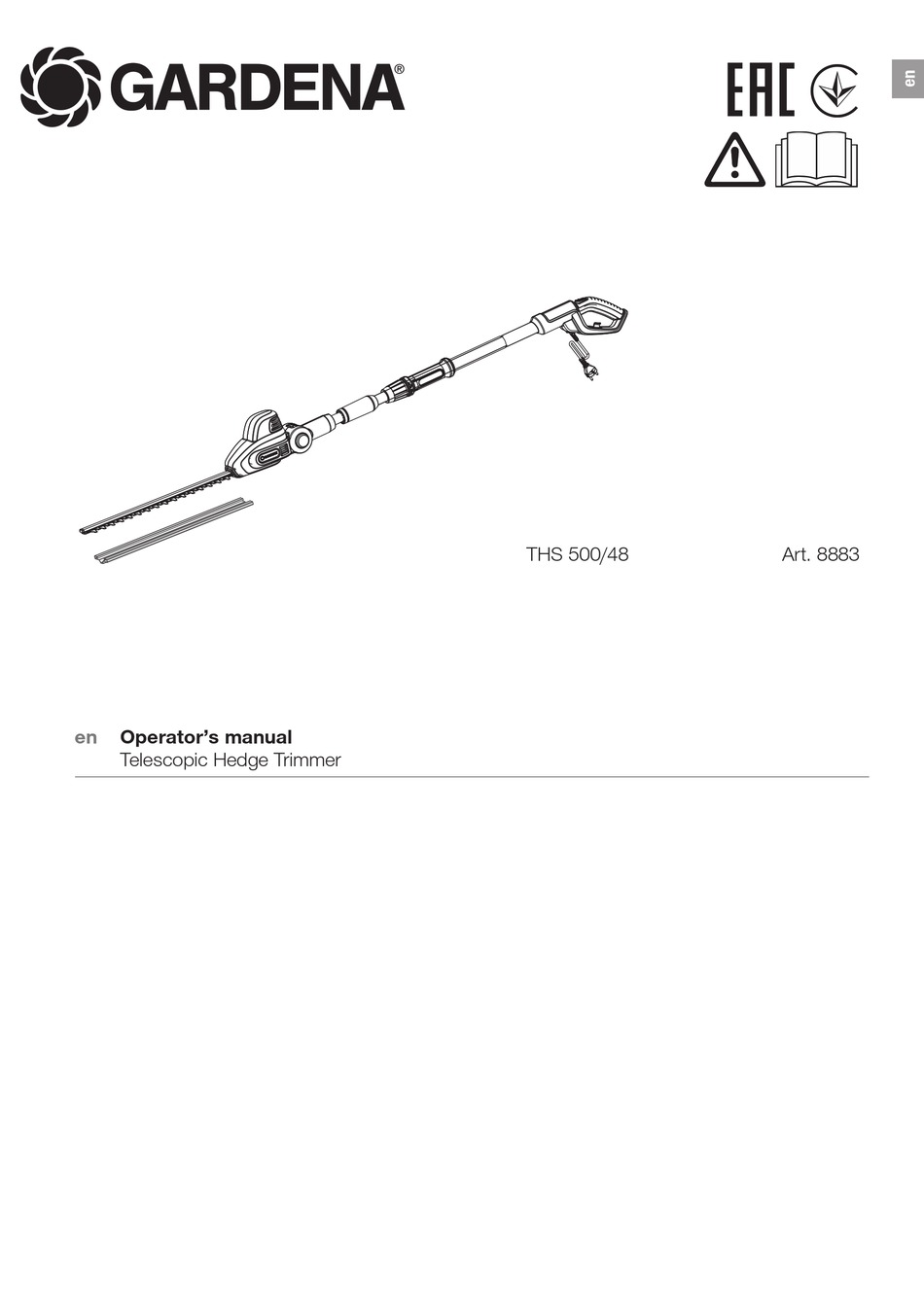 GARDENA THS 500/48 OPERATOR'S MANUAL Pdf Download ManualsLib