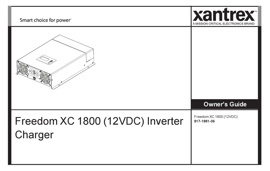 XANTREX FREEDOM XC 1800 OWNER