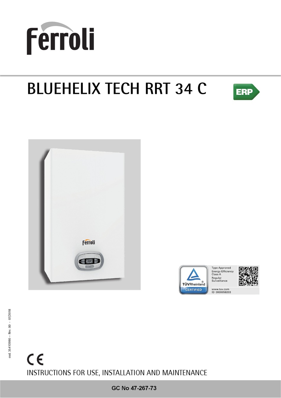 FERROLI BLUEHELIX TECH RRT 34 C MANUAL Pdf Download | ManualsLib