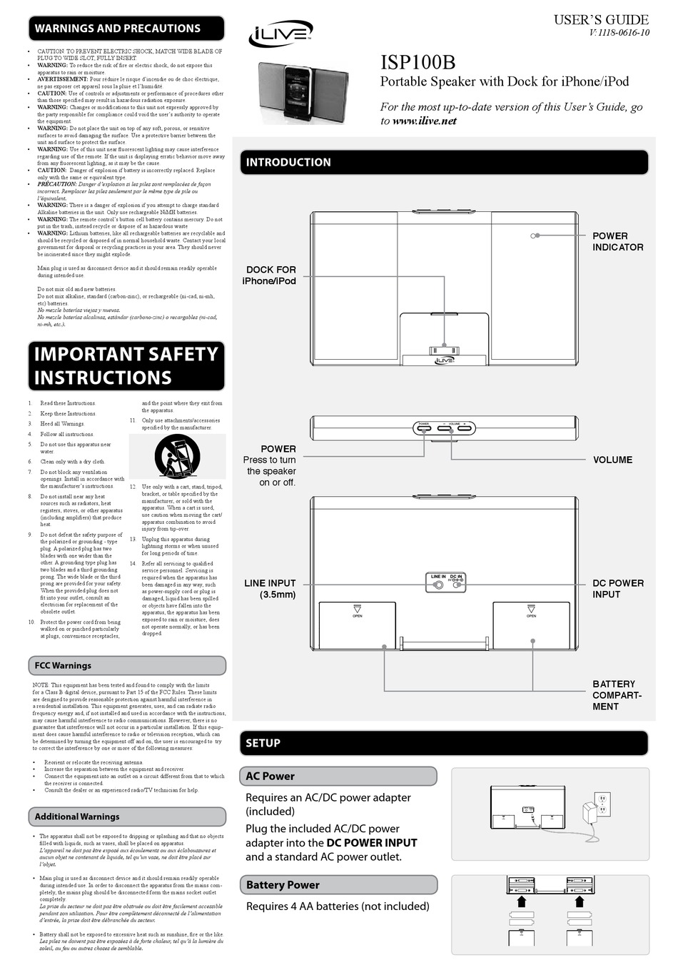 ILIVE ISP100B USER MANUAL Pdf Download ManualsLib