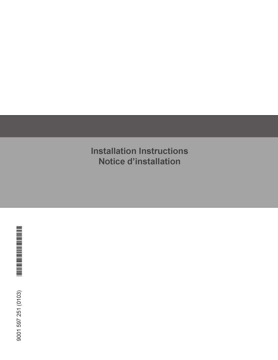 GAGGENAU 300 SERIES INSTALLATION INSTRUCTIONS MANUAL Pdf Download ManualsLib