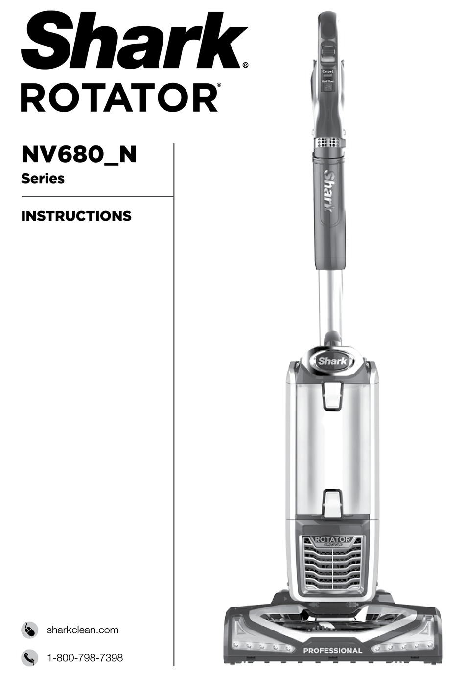 SHARK ROTATOR NV680 N SERIES INSTRUCTIONS MANUAL Pdf Download ManualsLib