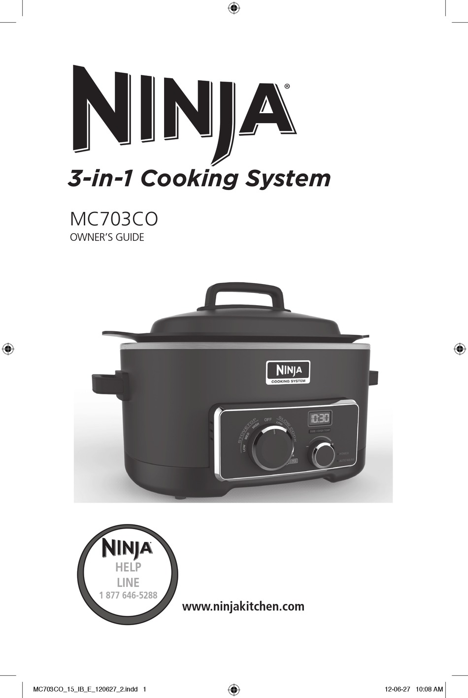 Ninja MC750 3-in-1 Cooking System, Black