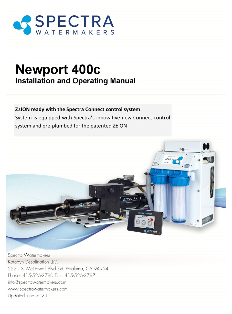 spectra newport 400c watermakers for sailboats